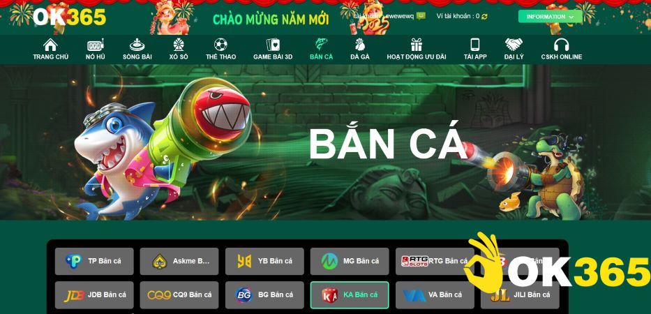 Giới thiệu về game bắn cá rồng Ok365