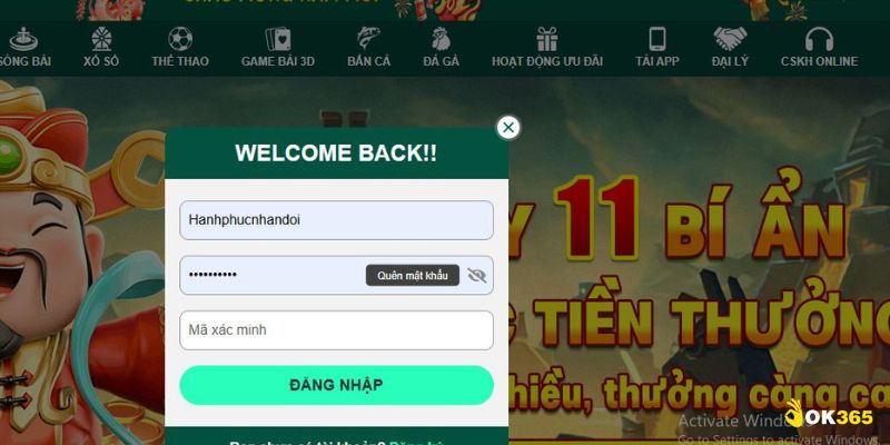 Bạn đăng nhập tài khoản thành viên của mình