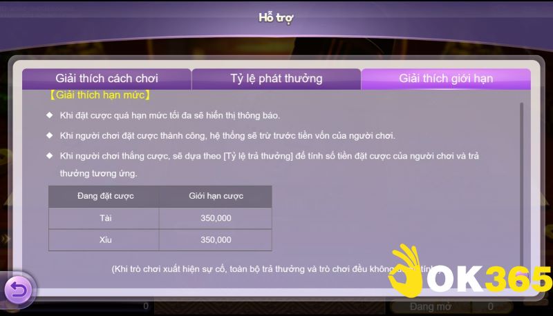 Câu hỏi về tài xỉu Ok365 